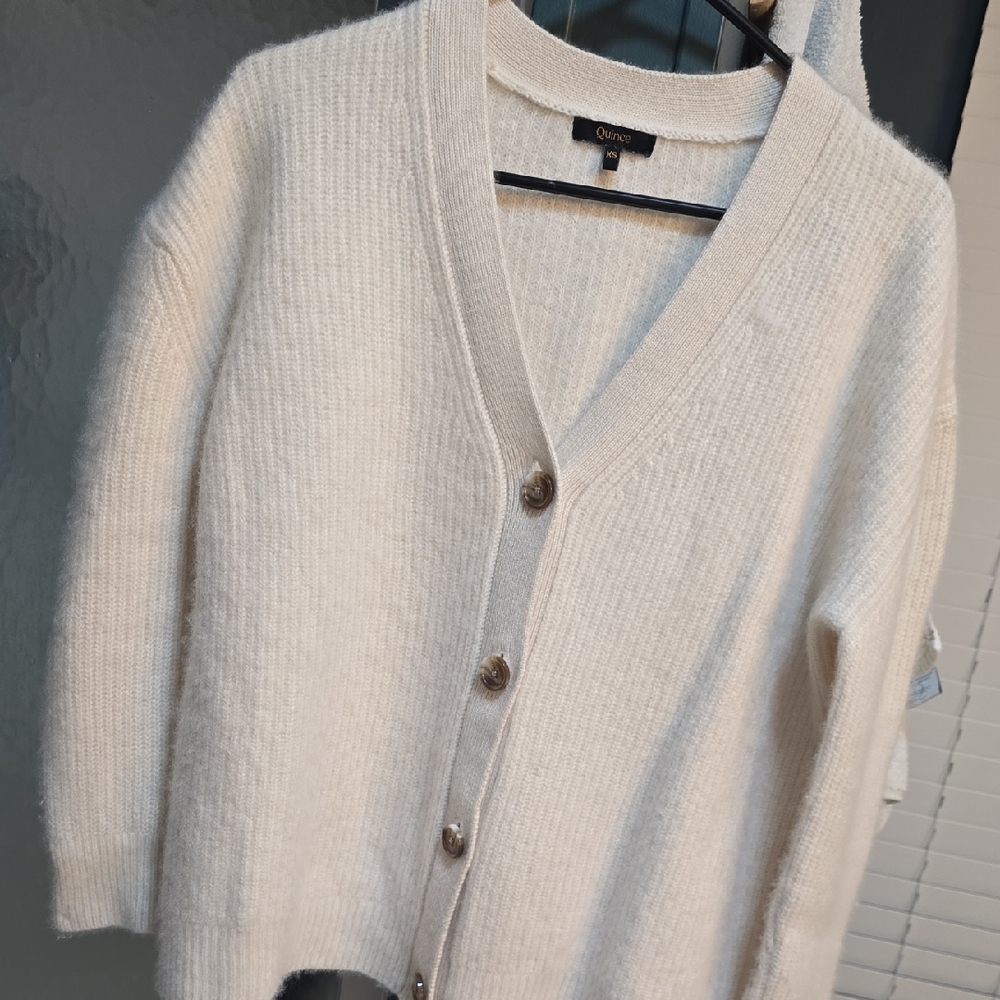 Quince 100% Mongolian Cashmere Boxy Cardigan